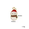 Componentes para aretes, pulseras, colgantes y accesorios DIY de aleación con diseño de goteo de aceite de Santa Claus, renos, árbol y copo de nieve, estilo caricatura transfronteriza
