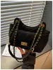 Elegante y moderna bolsa de cadena con patrón de diamantes para mujer, nueva y elegante bolsa de hombro/bajo el brazo inspirada en Chanel 2026, versátil bolsa cruzada