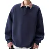 Sudadera Popular de Dos Piezas Falsas de Talla Grande Europea Transfronteriza para Hombres y Mujeres Camisa Polo Empalmada a Cuadros Cuello de Solapa Manga Larga Venta al por Mayor de Fábrica