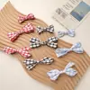 Estilo Ins Coreano Doce e Fofo Pequenos Quadriculados Frescos Tecido Laço DIY Acessórios de Cabelo Feitos à Mão Sapatos Bolsas Acessórios de Vestuário