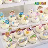 Caja de Empaque para Decoración de Cupcakes del Día del Niño Tarjeta Decorativa de Dibujos Animados Lindos Niños y Niñas Disfrazados