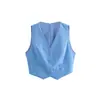 Traje de falda con diseño dividido, chaleco de moda simple para mujer, nuevo de verano 2024, europeo y americano transfronterizo