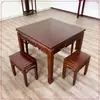 Mesa Cuadrada de Madera Maciza para Sala de Estar, Mesa de Comedor Tradicional Rústica, Mesa Redonda o Cuadrada para Restaurante