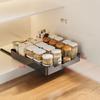 Estante de Almacenamiento Interior para Gabinete de Cocina Estante Inferior para Fregadero Estante de Almacenamiento para Utensilios de Cocina Vajilla Tazón Taza Acero Inoxidable Cesta Deslizante Estante de Almacenamiento para Condimentos