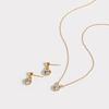 Super Flash colar de zircão brincos stud para mulheres estilo frio requintado mini luz luxo all-match high-grade brincos clavícula corrente
