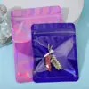 Bolsa con cierre hermético láser a color Bolsa de almacenamiento para aretes de joyería bolsa mágica de color translúcido bolsa de hueso Yin y Yang bolsa arcoíris