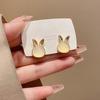 Diseño Súper Hada Conejo Ópalo Pendientes de Alta Gama Moda Femenina Lujo Ligero Nicho Combinan con Todo Exquisitos Pendientes Pendientes