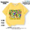 Camiseta Rhythm Box Infantil sprunki Roupas Algodão Puro Manga Curta Top Verão Roupa Infantil Jogo de Música Envolvente Maré