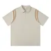 Novidades de Verão: Camisas Polo de Meio Zíper Color Block de Corte Amplo e Tecido Pesado com Logo Personalizado, Roupa Casual para o Trabalho, Uniformes de Trabalho Feitos Sob Medida em Estoque