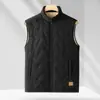 Chaleco de lana de cordero, chaleco de algodón para hombre, chaleco de cuello alto, chaleco para hombre, chaleco de forro polar otoño e invierno para hombre
