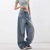 Jeans de Diseño con Dobladillo Curvo para Mujer, Pantalones Anchos Sueltos Versátiles de Moda 2025, Pantalones Largos hasta el Suelo