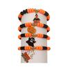 Pulseira pingente de fantasma de Halloween transfronteiriça, personalidade engraçada, pulseira de contas de ábaco de abóbora de cerâmica macia, atacado