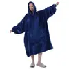 Suministro de fábrica Manta de TV de franela para el hogar, ropa perezosa, suéter, sudadera con capucha a prueba de frío para exteriores, pijama para el hogar