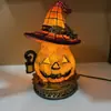 Lâmpada Chapéu de Bruxa Vitral Transfronteiriça Lâmpada Chapéu de Bruxa de Halloween Decoração de Casa Luminária de Mesa