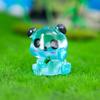 Micro paisagem pequenos ornamentos luminoso de bambu panda resina artesanato carro de mesa enfeites criativos acessórios de decoração