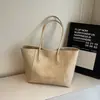Bolsa tote grande capacidade estilo coreano, novo modelo outono 2026, bolsa de ombro casual simples para trabalho e deslocamento