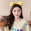 Diadema de Peluche para Otoño e Invierno, Diadema Especial con Presión para Lavarse la Cara y Aplicarse Mascarilla, Coleta, Accesorio para el Cabello de Pato Amarillo, Cueva para el Cabello