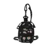 Mini bolso coreano para niños, popular en comercio exterior, con estampado de leopardo, para niñas, bolso bandolera para viajes al aire libre, bolso para auriculares, sobre rojo con boca abierta