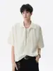 Camisa de Manga Corta Falsa de Dos Piezas Estilo Perezoso para Hombre, Marca Nueva de Moda de Verano, Camisa Versátil Casual Holgada para Parejas y Adolescentes