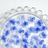 Acessórios de manicure camélia luminosa azul gelo, botão de rosa de resina, estilo pequeno fresco e suave, acessórios para unhas