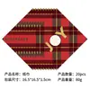 Platos desechables de papel a cuadros rojos transfronterizos con astas de Navidad, vasos de papel, servilletas de papel, vajilla, decoración de set para fiesta de cumpleaños