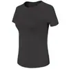 Camiseta feminina justa e elástica para exercícios físicos transfronteiriços, respirável, de secagem rápida, fashion, justa, para ioga