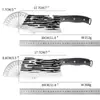 Forjado cuchillo de cocina doméstico acero inoxidable afilado río y lago corriente cuchillo para rebanar cocina cuchillo para cortar huesos juego de dos piezas Venta al por mayor