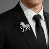 Broche de Caballo del Zodiaco Transfronterizo, Broche de Animal de Alta Gama Vintage para el Año de Nacimiento, Broche Unisex para Traje para Prevenir la Exposición