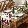 Conjunto de Toalha de Mesa Novo Transfronteiriço Decoração de Mesa para Feriado de Natal Conjunto de Bandeira de Mesa Jogos Americanos Bandeira de Mesa 2026 Amazon