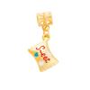 Colgante antiguo de oro con forma de caramelo y estrella de la suerte, colgante de gato de la suerte, pulsera, collar, joyería artesanal