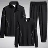 Conjunto Esportivo Casual Masculino 2026, Conjunto de Três Peças para Primavera e Outono, Roupas Masculinas para Pais de Meia-Idade e Idosos, Roupa de Primavera Plus Size