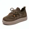 Zapatos de Invierno para Mujer Flyknit Engrosados Cálidos Retro con Cuentas de Madera Suela Gruesa Suela Suave Casual de Algodón Múltiples Colores en Stock Suministro del Fabricante