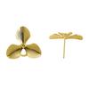 Aretes de Flor de Tres Hojas con Sentido de Diseño Original Aretes Exquisitos de la Suerte que Combinan con Todo Nuevos Aretes Elegantes de Moda Simple