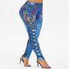 Calças de ioga impressas em nova carta da Amazon transfronteiriça Europa e América Hot Slim-fit Hip Fitness Pants XY6627