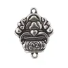Rey Ciervo Dorado Plata Pura Estilo Étnico Vintage Cuerda Trenzada DIY Hecha a Mano Accesorio de Joyería 990 Plata Pura