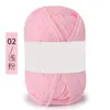 Algodón Leche de 4 hebras Amigable con la Piel Algodón Peinado Tejido a Mano DIY Hilo para Bebé Chaleco Sombrero Bufanda Ropa de Abrigo Lana de Grosor Medio Bola de Lana