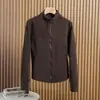 Novedad Otoño/Invierno Moda Diaria Casual Diseño de Cuello Alto Ajuste Delgado Chaqueta con Cremallera 13762