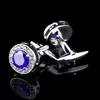 Gemelos INBO de circonita redonda con cristal morado gemelos para hombre botón francés 695cufflinks/150377
