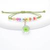 Nuevo Pulsera de Flores Secas de Comercio Exterior de Amazon Flor Eterna de Vidrio Narcisos Festival de la Flor de Cerezo Cadena Tejida Hecha a Mano de Jingdezhen
