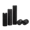 Tornillo de máquina de extremo plano de una ranura, negro, de acero al carbono de grado 4.8, tornillo de fijación ranurado, tope de alambre superior M3M4M5M6