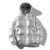 Comercio exterior transfronterizo nueva chaqueta de algodón brillante de invierno para hombre, abrigo corto de algodón estilo coreano con cuello alto, abrigo de algodón moderno de talla grande para hombre