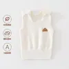 Chaleco para bebé de algodón puro clase A sin hueso para primavera y otoño, chaleco protector de barriga larga, camiseta sin mangas.