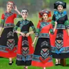 Traje de la etnia Zhuang de Guangxi para mujer, traje de actuación étnico minoritario Miao del 3 de marzo, traje de baile del festival de canciones para hombres Tujia