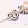 Em estoque Metal Pearl Love Corner Buckle Roupas T-shirt Hem Forma Fixa Fivela Canto Três-engrenagem Nó Fivela