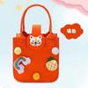 Bolsa de fieltro con estampado de celebridades de Internet, bolsa de fieltro portátil de color rojo con dibujos animados, bolsa de regalo de mano, bolsa de almacenamiento publicitaria, bolsa de mano