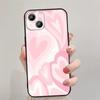 Carcasa para teléfono móvil con corazón de chica de amor rosa de comercio exterior para iPhone 15