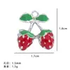 Chaveiro de Cereja Vermelha Transfronteiriço Acessórios para Joias DIY Pingente de Fruta de Resina com Strass Charme para Carro Bolsa para Mulheres