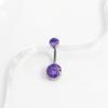 Anillo para el ombligo de titanio F136 borde dentado interior circón 5A adornos umbilicales cilíndricos joyería para piercing en el cuerpo humano de aleación de titanio G23 clavo umbilical