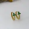 Pendientes de plata de ley 925 con turquesa azul, diseño geométrico de moda estilo ins, únicos y de alta gama, lujo ligero con incrustaciones de diamantes, pendientes de aro para mujer