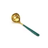 Vajilla de acero inoxidable olla caliente cuchara para sopa embudo para sopa moda chapado en oro casero cuchara para sopa y gachas estilo coreano cuchara grande Colador
